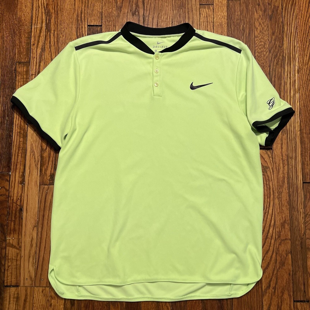 Nike Golf Modern Polo Shirt Size XL THE GREENBRIER Neon Green Dri Fit